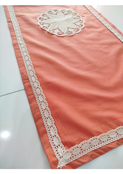 Otantik Ortası El Işli Yumuşak %100 Pamuklu Güpürlü Runner 45X115 cm fiyatları