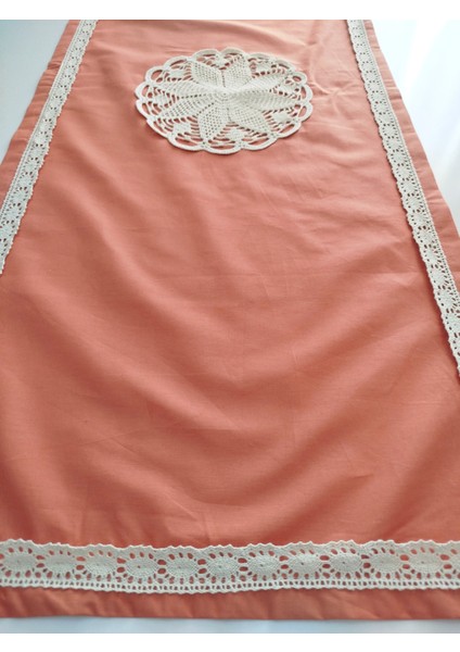 Otantik Ortası El Işli Yumuşak %100 Pamuklu Güpürlü Runner 45X115 cm modelleri