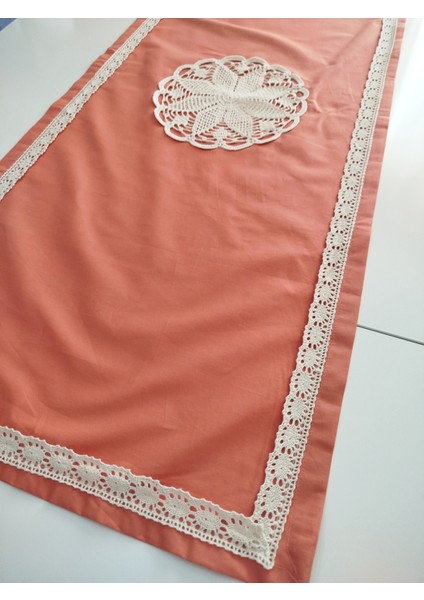 Otantik Ortası El Işli Yumuşak %100 Pamuklu Güpürlü Runner 45X115 cm fırsatları