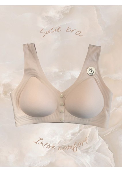 Susie Önü 4 Düğmeli Açılabilen Üstün Kalite Dikişsiz Lazer Balensiz Sütyen (Emziren Anneler)