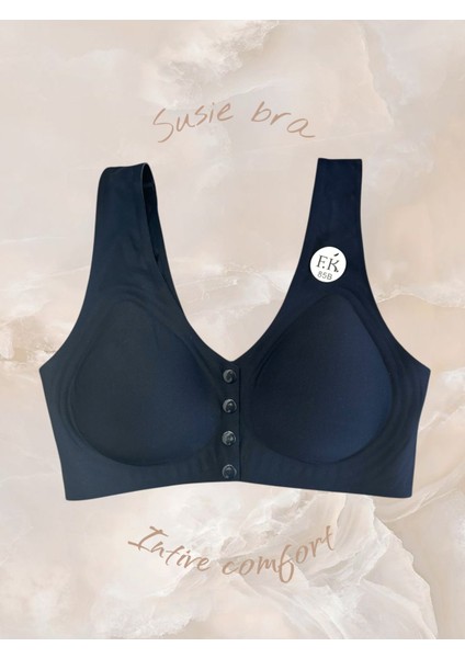 Susie Önü 4 Düğmeli Açılabilen Üstün Kalite Dikişsiz Lazer Balensiz Sütyen (Emziren Anneler)
