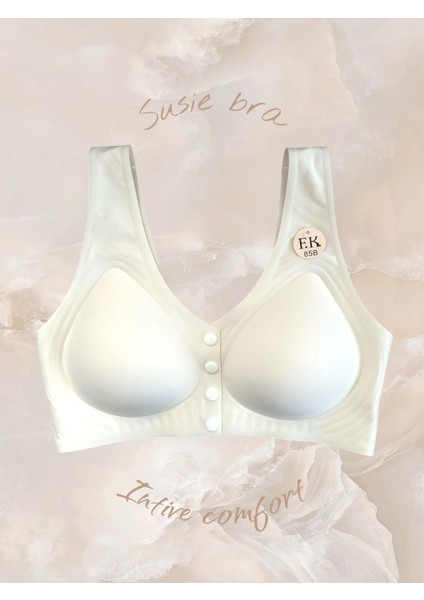 Susie Önü 4 Düğmeli Açılabilen Üstün Kalite Dikişsiz Lazer Balensiz Sütyen (Emziren Anneler)