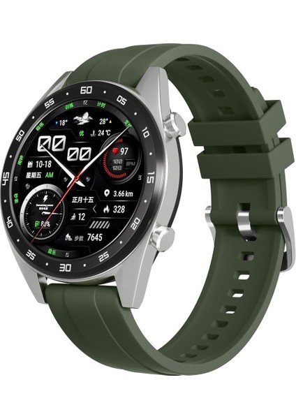 Huawei Watch 3 Gt Gt2 GT2E Gt3 Gt4 Gt 5 Pro Se Elite 46MM Uyumlu 22MM Silikon Metal Tokalı Kordon