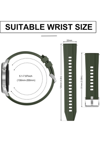 Huawei Watch 3 Gt Gt2 GT2E Gt3 Gt4 Gt 5 Pro Se Elite 46MM Uyumlu 22MM Silikon Metal Tokalı Kordon fırsatları