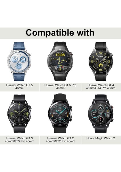 Huawei Watch 3 Gt Gt2 GT2E Gt3 Gt4 Gt 5 Pro Se Elite 46MM Uyumlu 22MM Silikon Metal Tokalı Kordon indirimleri