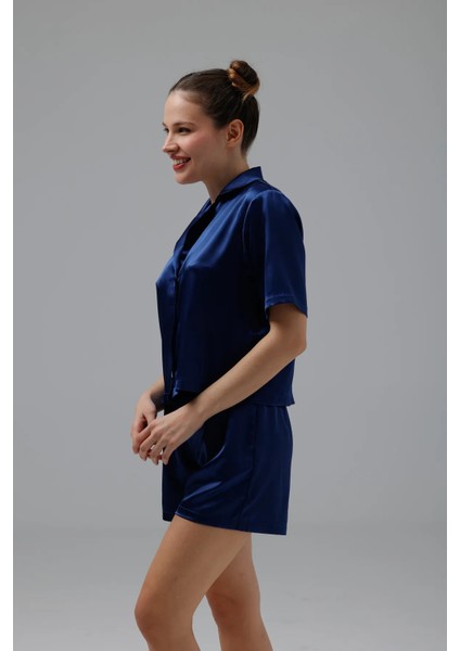 Annabell Saten Pijama Kısa Kol Gömlek - Renkli fiyatları