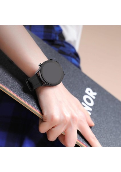 Huawei Watch 3 Gt Gt2 GT2E Gt3 Gt4 Gt 5 Pro Se Elite 46MM Uyumlu 22MM Silikon Metal Tokalı Kordon fırsatları