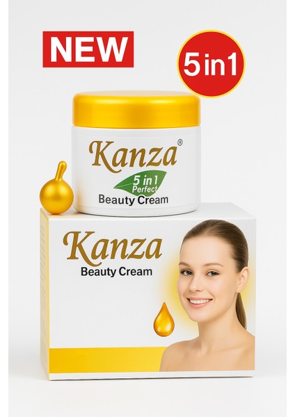 Kanza Beauty Cream Seti – Krem + Sabun + Serum (5’li Cilt Bakım Paketi) modelleri