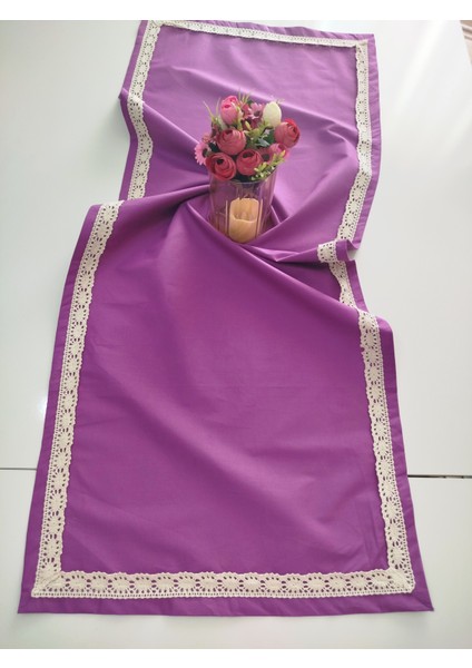 Otantik Yumuşak %100 Pamuklu Güpürlü Runner 45X115 cm