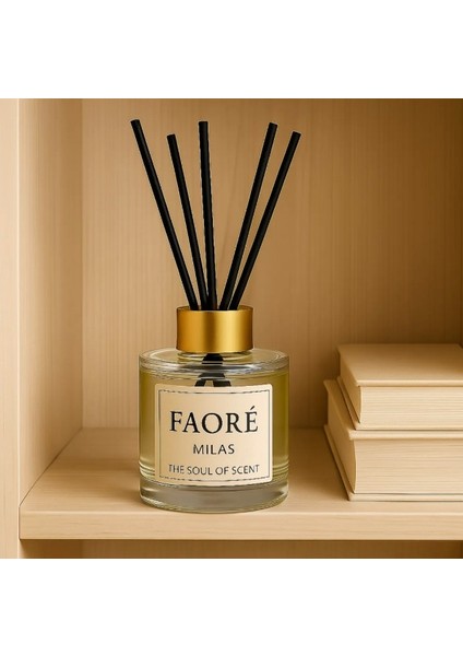 Milas Oda Kokusu | Kalıcı Çubuklu Reed Diffuser | 120 ml | Şık Kutulu | Lavanta-Misk Notalı