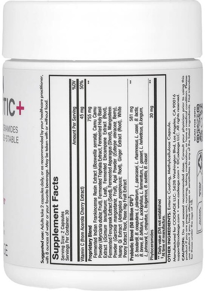 , Skin Probiotic+, 50 Billion Cfu, 60 Capsules fiyatları