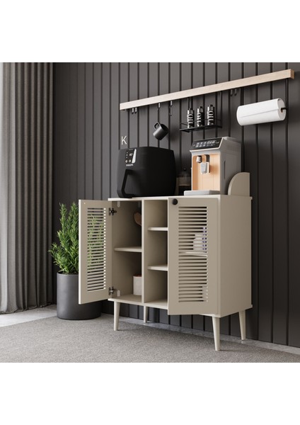 Kahve Kiler-Kahve Köşesi %100 Mdf Lake Ahşap Ayak Çok Amaçlı Dolap modelleri