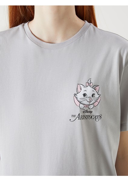 Yeni Sezon Bisiklet Yaka Aristocats Baskili Kadin Tisort - S5OY21Z8 modelleri