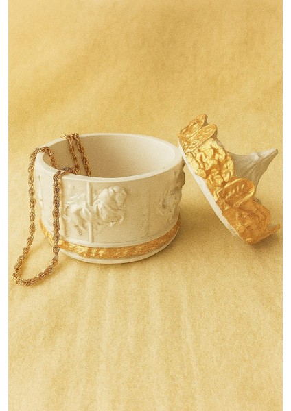 Atlı Karınca Temalı Takı Kutusu Dekoratif Kutu Obje Çok Amaçlı Dekoratif Saklama Kutusu