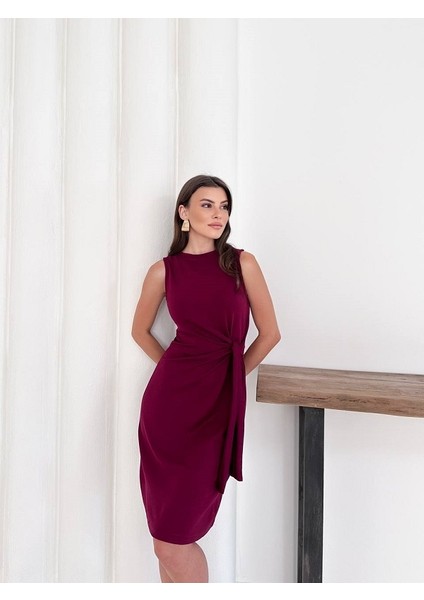 Mini Elbise Sıfır Kol Likra Kumaş Soft Günlük ve Şık Elbise