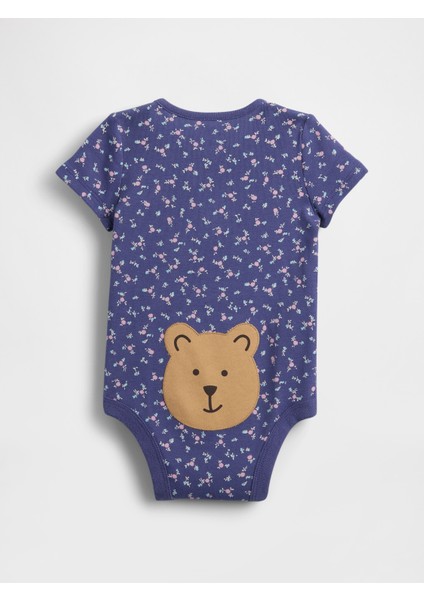 Bebek Çiçek Desenli Brannan Bear Bodysuit
