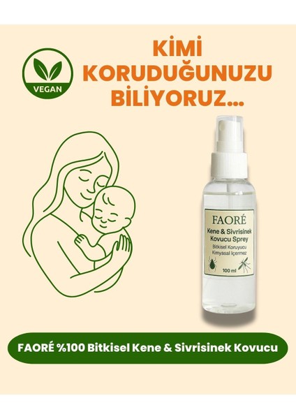 Kene & Sivrisinek Kovucu 2’li | Vegan | Bitkisel Koruma | Bebek ve Çocuklara Uygun | 100 ml X2 modelleri