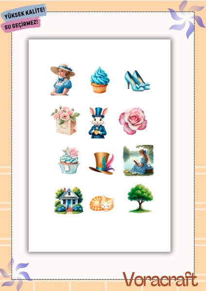 4'lü Alice'in Dünyası Ajanda Bullet Journal Set A052 indirimleri