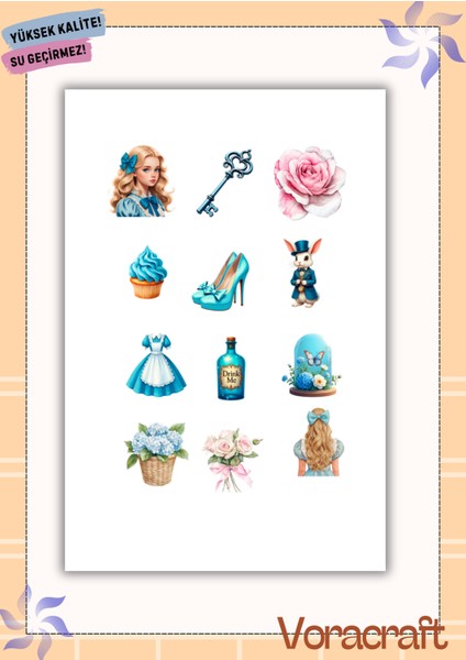4'lü Alice'in Dünyası Ajanda Bullet Journal Set A052