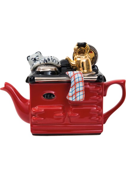 Tea Aga 1 Cup Style Seramik Kırmızı Teapot