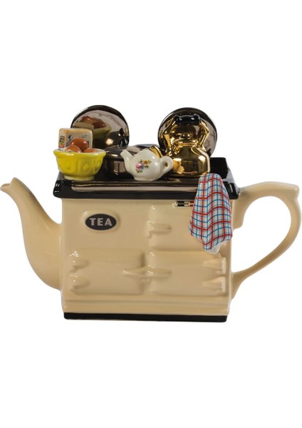 Breakfast Aga Style Büyük Seramik Krem Teapot