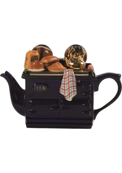 Baking Day Aga Style Büyük Seramik Mavi Teapot