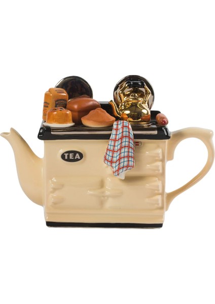 Baking Day Aga Style Büyük Seramik Krem Teapot