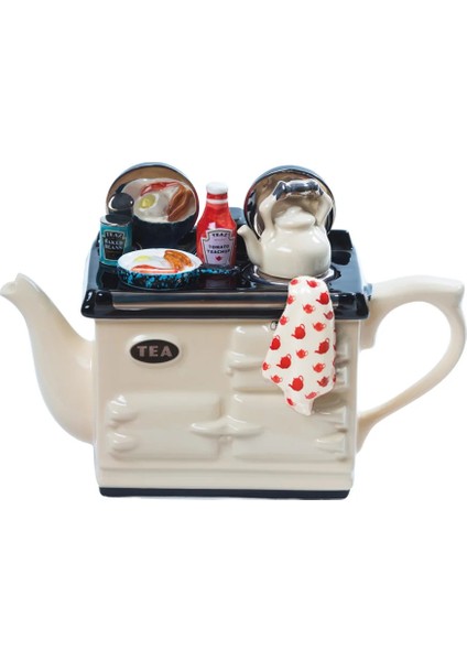 English Breakfast Aga Style Büyük Seramik Krem Teapot