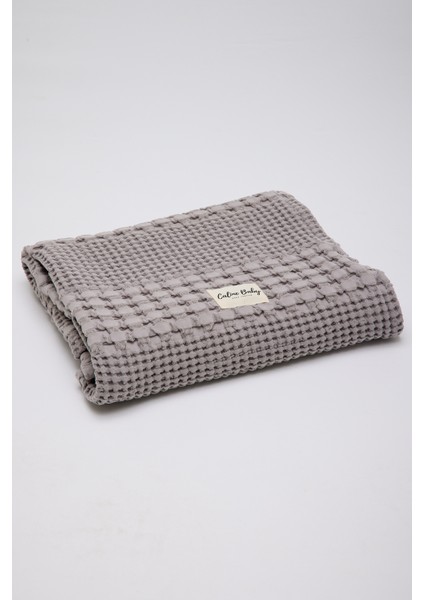 Waffle Pamuklu Pike 100*90CM - Gri