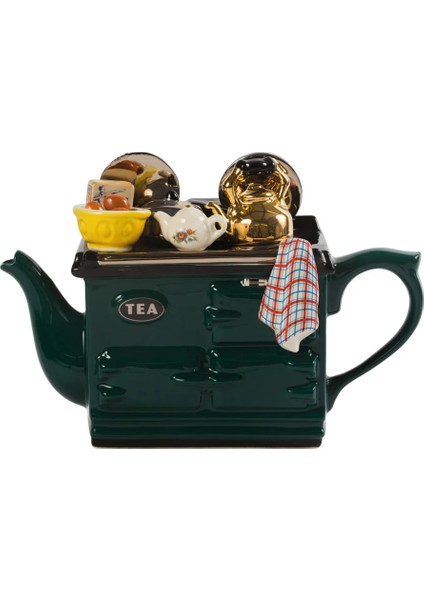 Breakfast Aga Style Büyük Seramik Yeşil Teapot