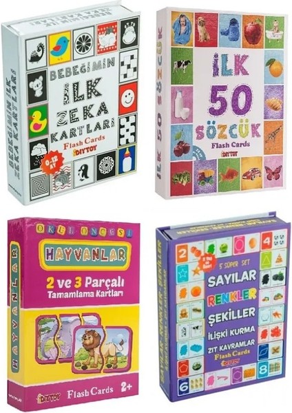 Eğitici Zeka Kartları 4'lü Set