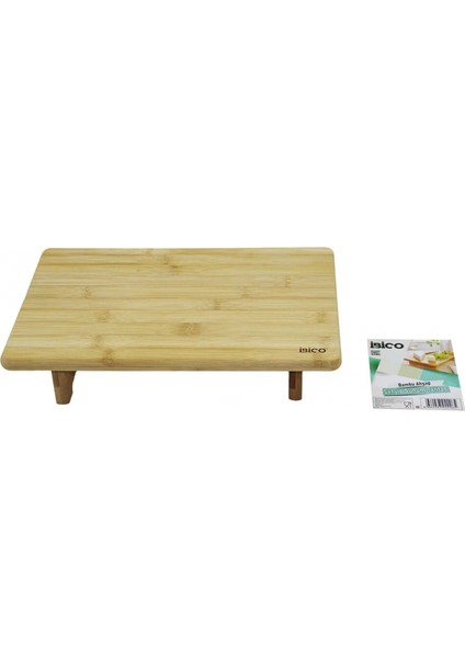 Dikdörtgen Ayaklı Mini Sofra MODEL=32X21.5CM Bambu Ahşap Kesim Panosu (4887)