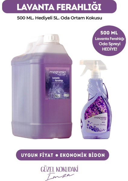 Lavanta Ortam Kokusu 5 Lt Bidon (Ekonomik)+500 ml Sprey