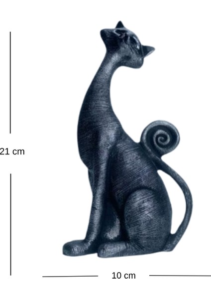 Asil Duruş – 2’li Modern Kedi Biblo Seti (21 x 10 Cm) fiyatları