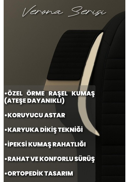 Kia Cerato 2016-2019 Verona Serisi Raşel Bej Koltuk Kılıfı indirimleri