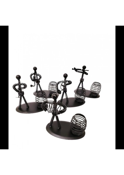 Dekoratif Metal Adam Müzisyen Kalemlik