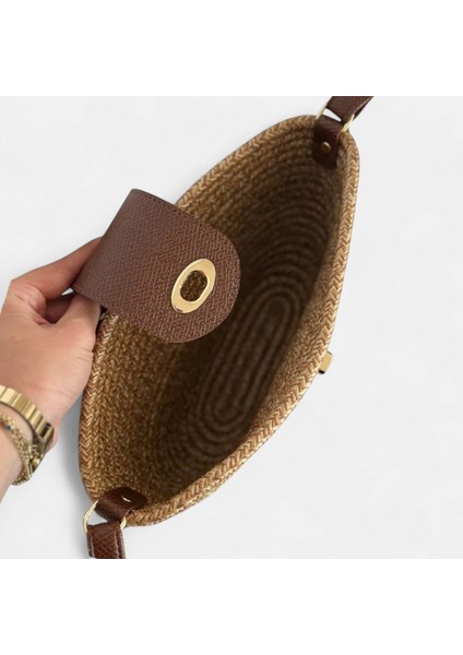 Hasır Clutch Çanta Omuz Çantası LD587 modelleri