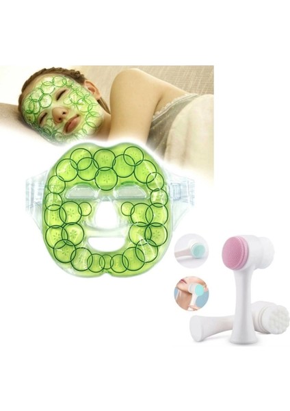 Cilt Temizliği ve Soğutucu Maske Için Çift Taraflı Fırça ve Jel Buz Paketi