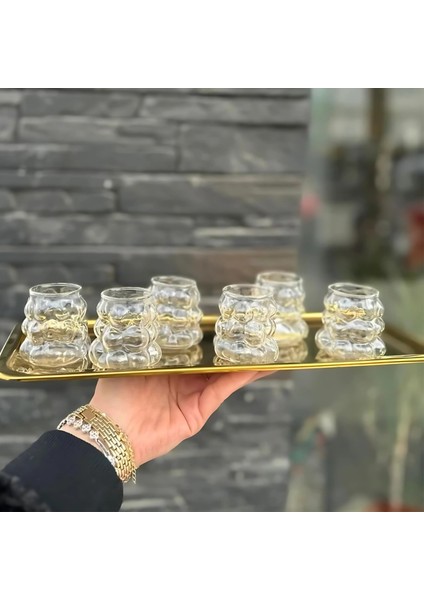 6'lı Set Isıya Dayanıklı Borosilikat Cam Bardak | Kahve ve Sunum İçin Şık Bardak | Üzüm Desenli Cam Bardak 75 ML fiyatları