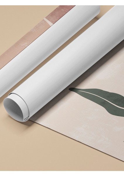 Çerçevesiz Poster, Pembe Vazo ve Çiçekler, Organik Şekillerle Minimal Stil Poster No: 107950 fırsatları