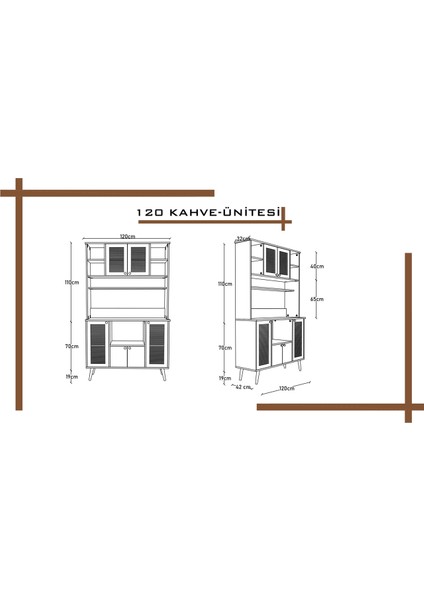 Kahve Köşesi 120 cm %100 Mdf Panjur Kapak Çok Amaçlı Dolap fırsatları