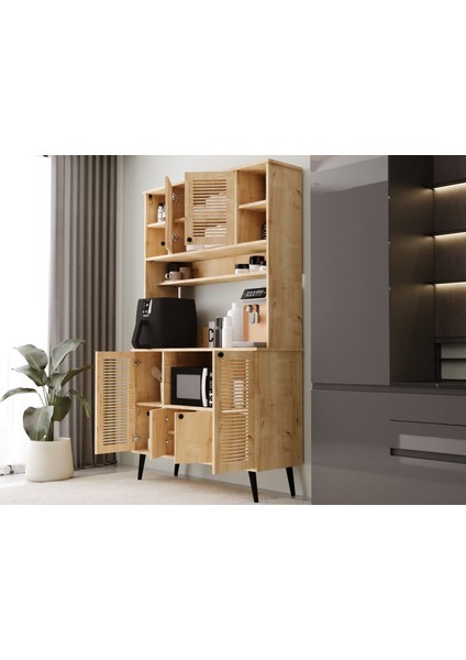 Kahve Köşesi 120 cm %100 Mdf Panjur Kapak Çok Amaçlı Dolap modelleri