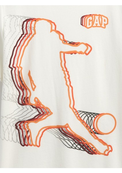 Erkek Çocuk Beyaz Grafik Baskılı T-Shirt fiyatları