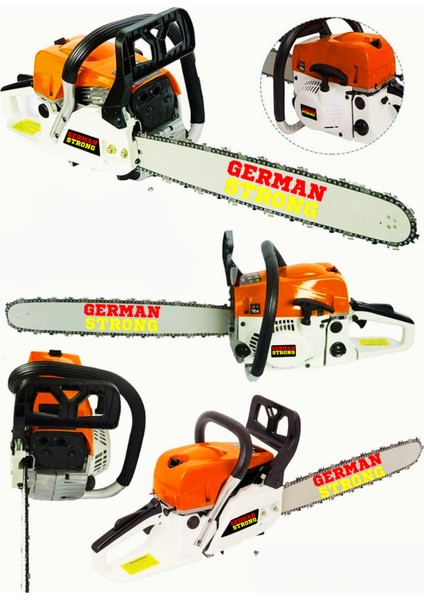 Profesyonel Alman Tasarımı Benzinli Motorlu Testere 52 CC