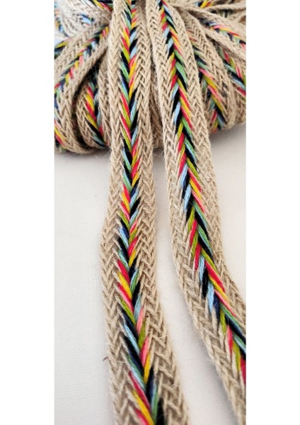Hasır Rengarenk Ipli Örme Ara Şerit