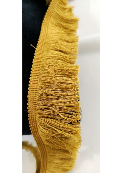 Pamuk Hardal Renk Kenar Saçak Püskül