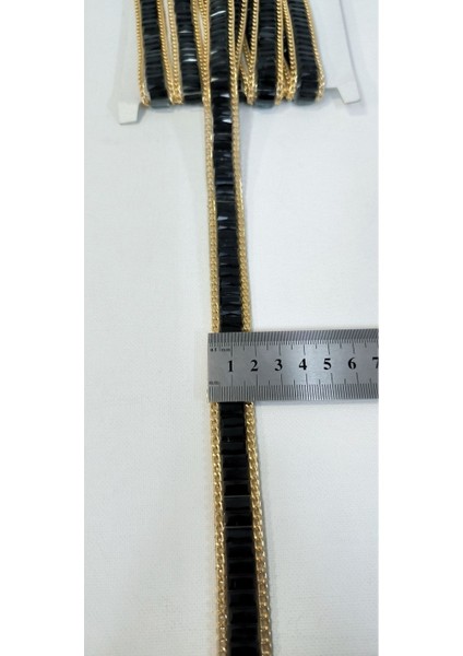 Özel Gold Zincirli Siyah Taşlı Yapıştırma Şerit fırsatları