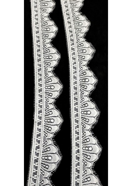 Beyaz Kenar Sakallı Dantel ( 3 mt ) modelleri