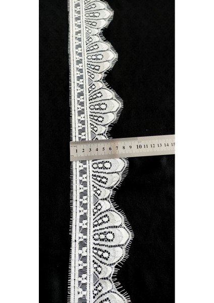 Beyaz Kenar Sakallı Dantel ( 3 mt ) fırsatları