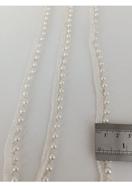 Kenar Beyaz Incili Örme Şerit modelleri